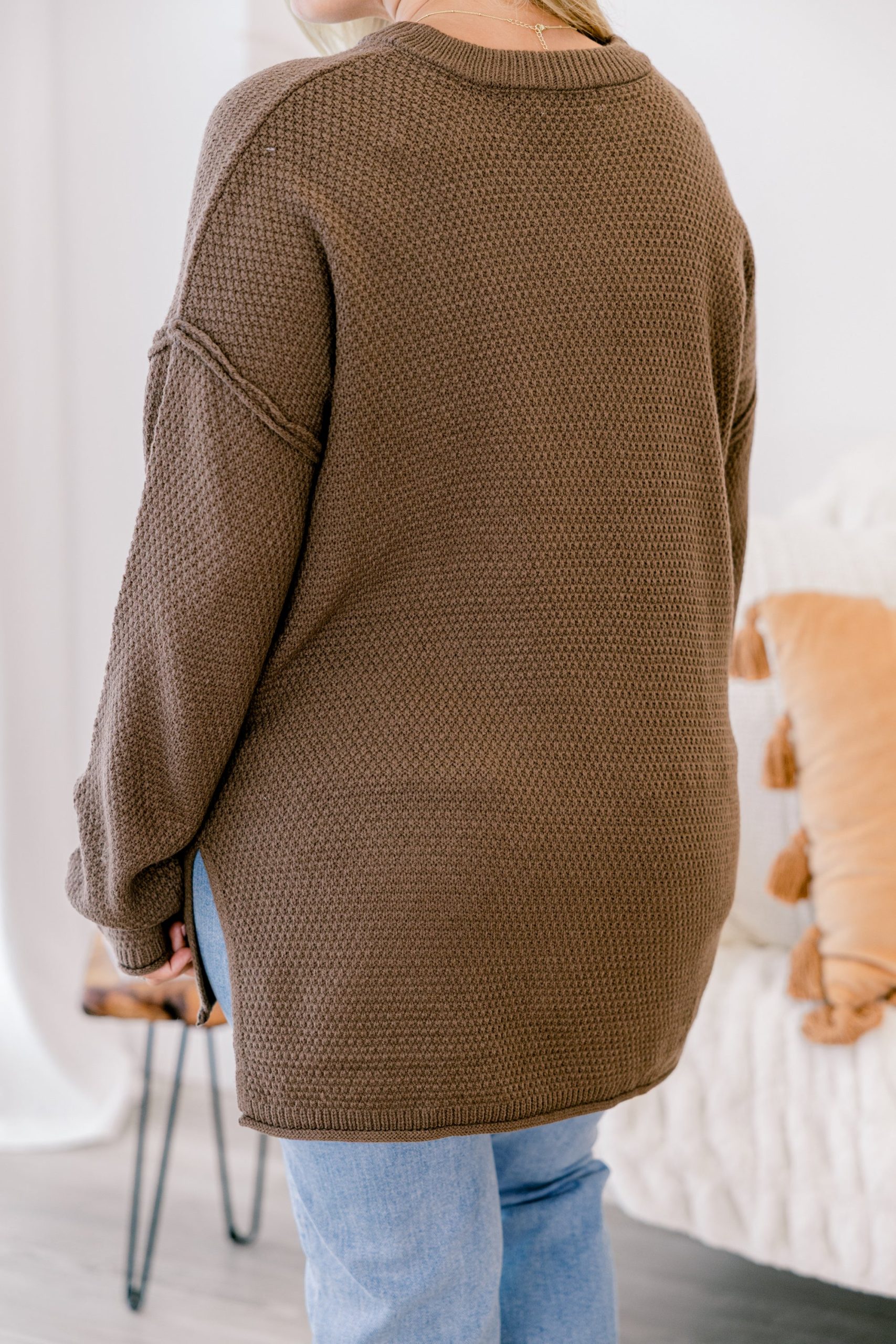 Do This All The Time Sweater, Brown - Image 6