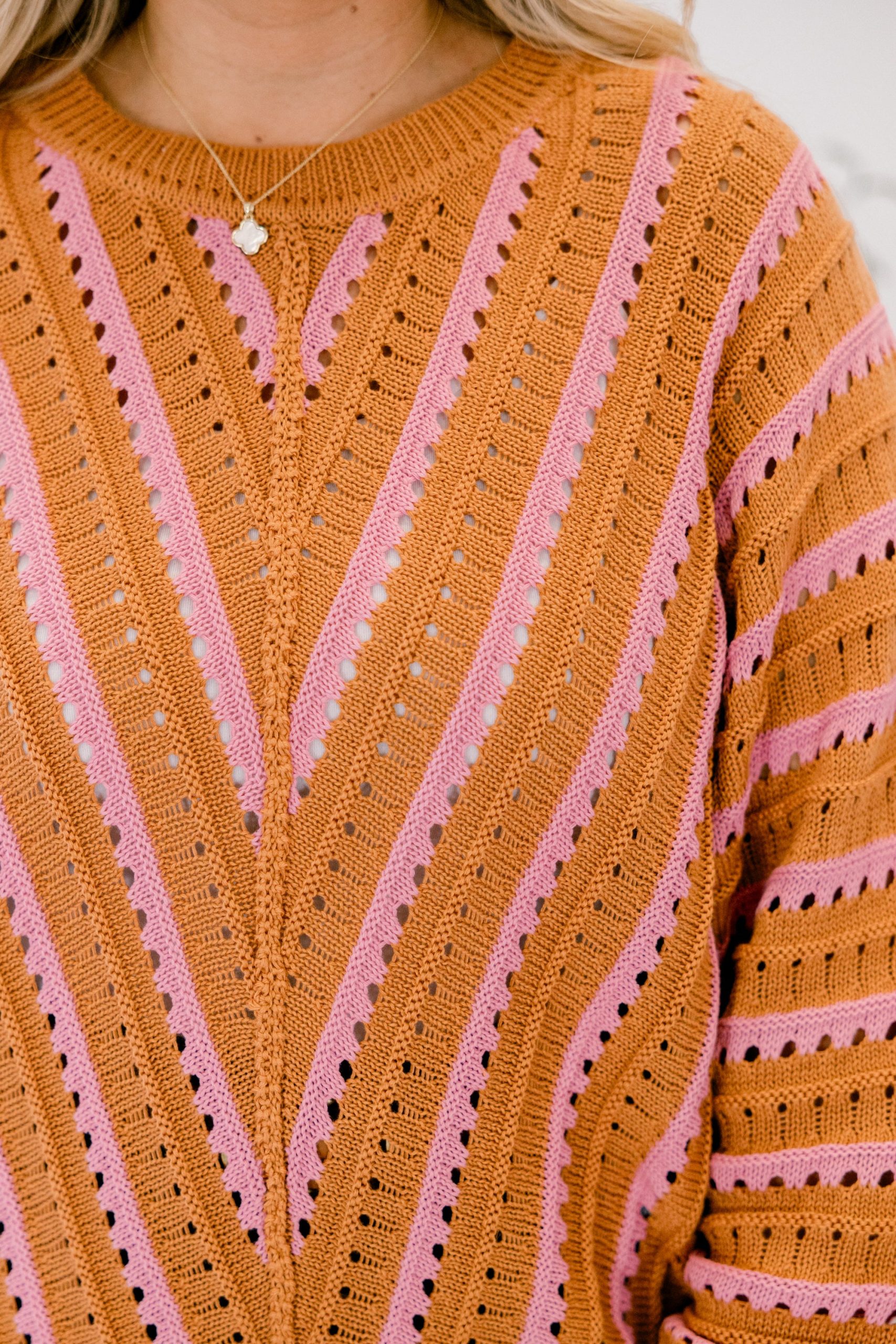 Hometown Memories Sweater, Brown-Pink - Image 4