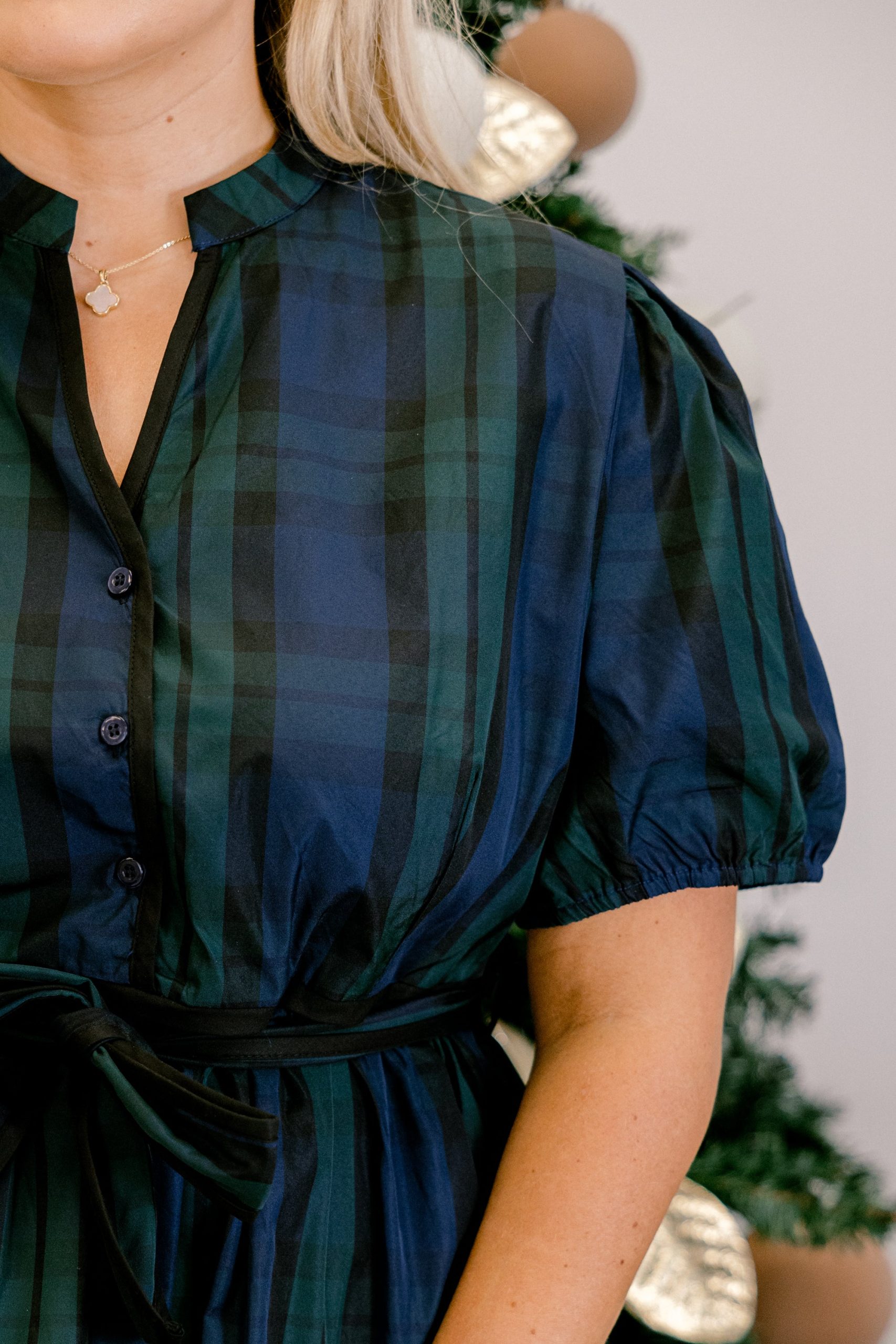 Hope Of It All Dress, Black Watch - Image 4