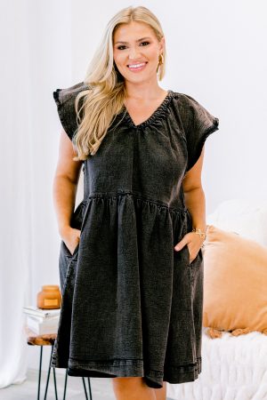 Joy of Simplicity Dress, Black