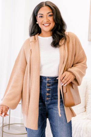 Kind Of Comforting Cardigan, Taupe