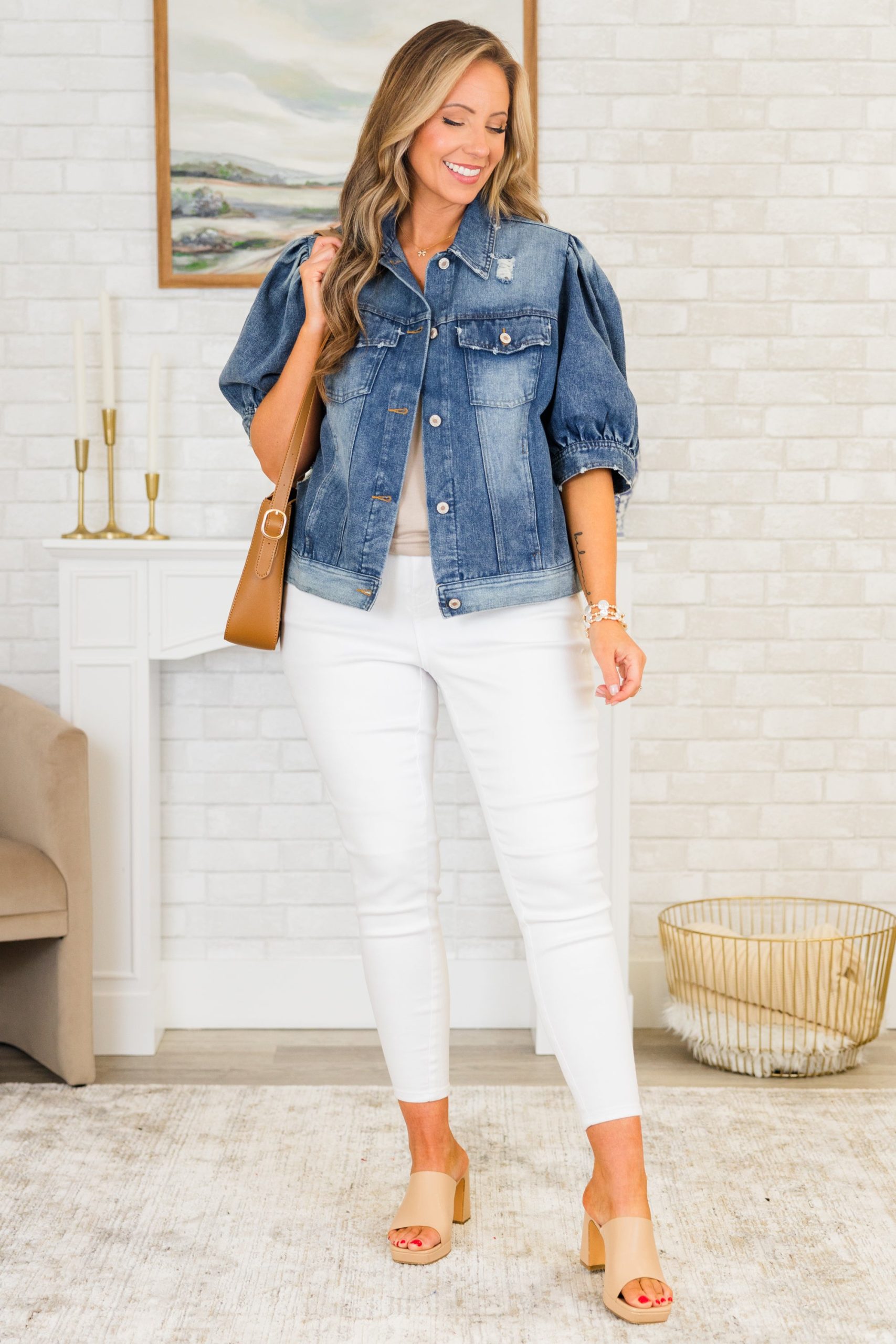 My Candy Rain Denim Jacket, Washed Denim - Image 3