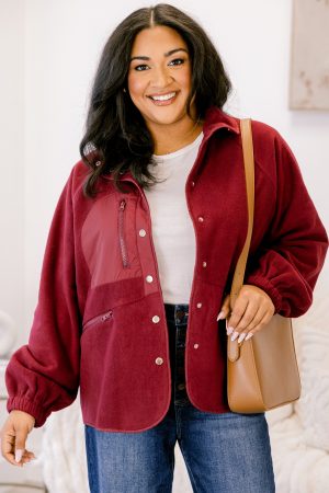 New Chapters Jacket, Burgundy