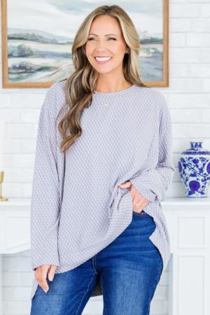 On My Way To Victory Sweater, Light Grey