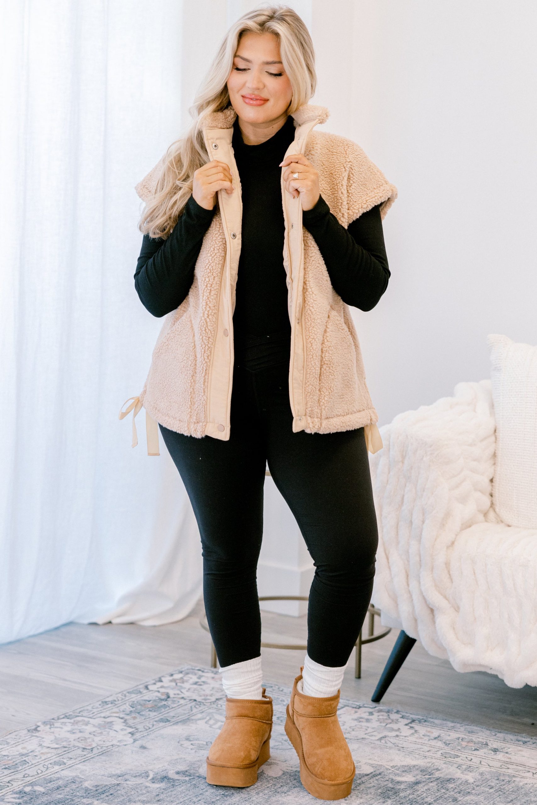 On Schedule Vest, Tan - Image 2