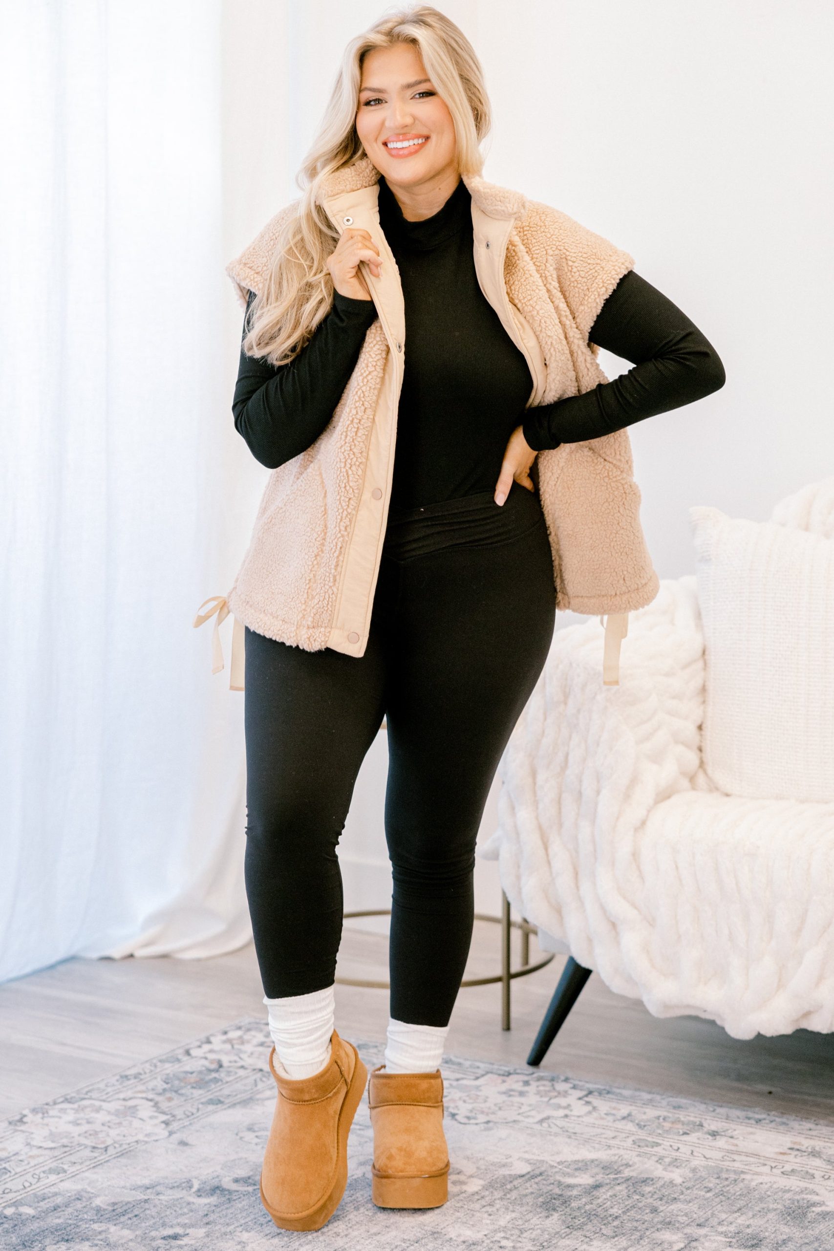 On Schedule Vest, Tan - Image 3