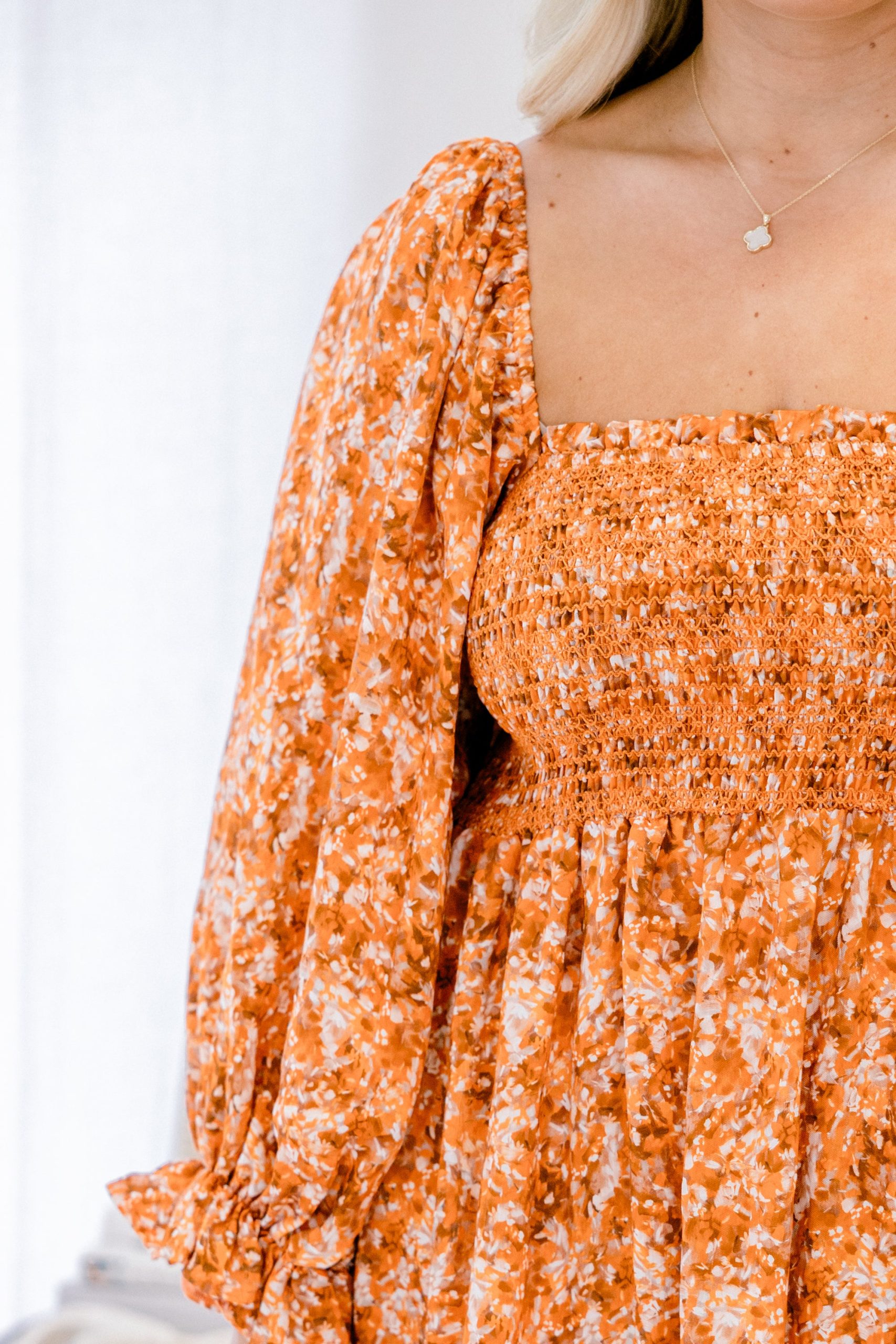 Positive Passions Dress, Orange Floral - Image 4