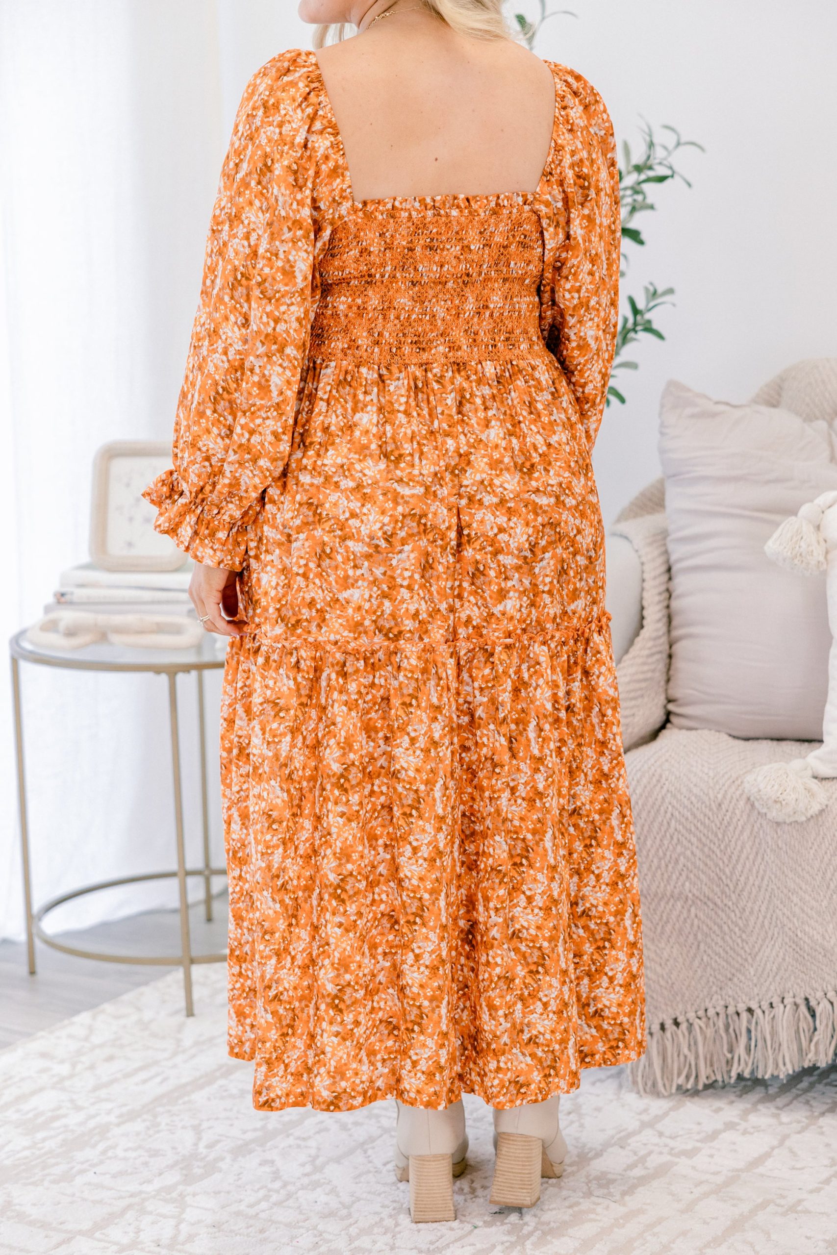 Positive Passions Dress, Orange Floral - Image 6