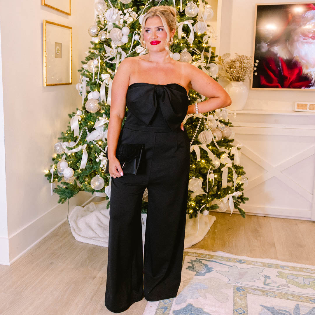 Sip Champagne Jumpsuit, Black - Image 7