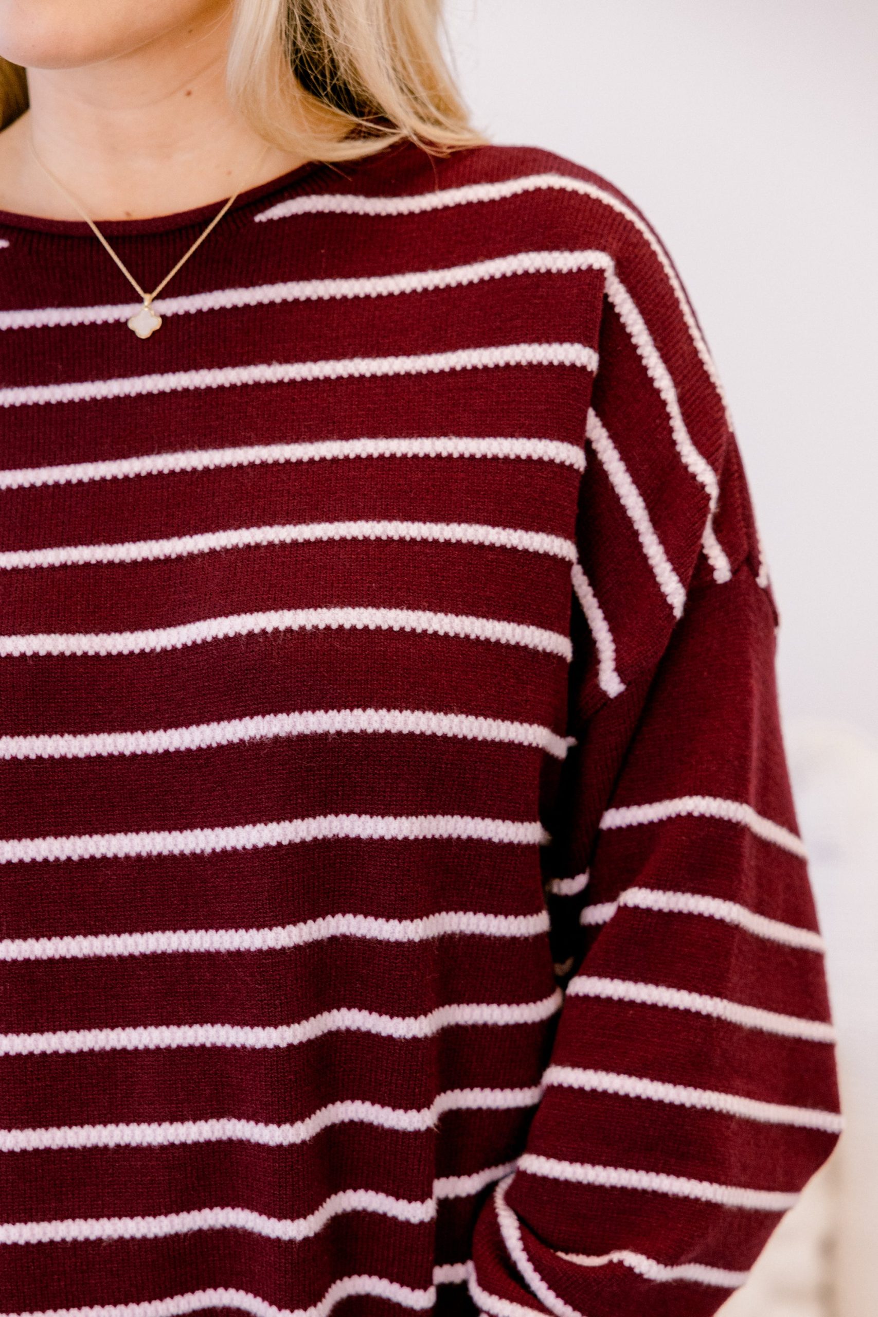 Slumber Party Time Sweater, Burgundy - Image 4