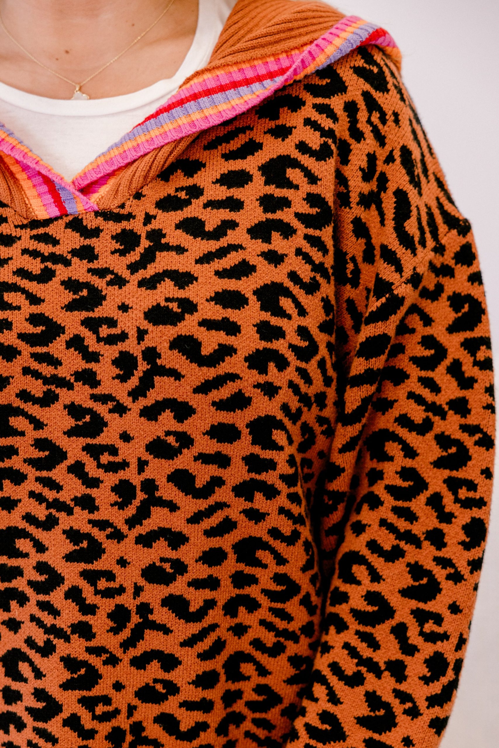 Smiling Through It All Sweater, Leopard Multi - Image 4