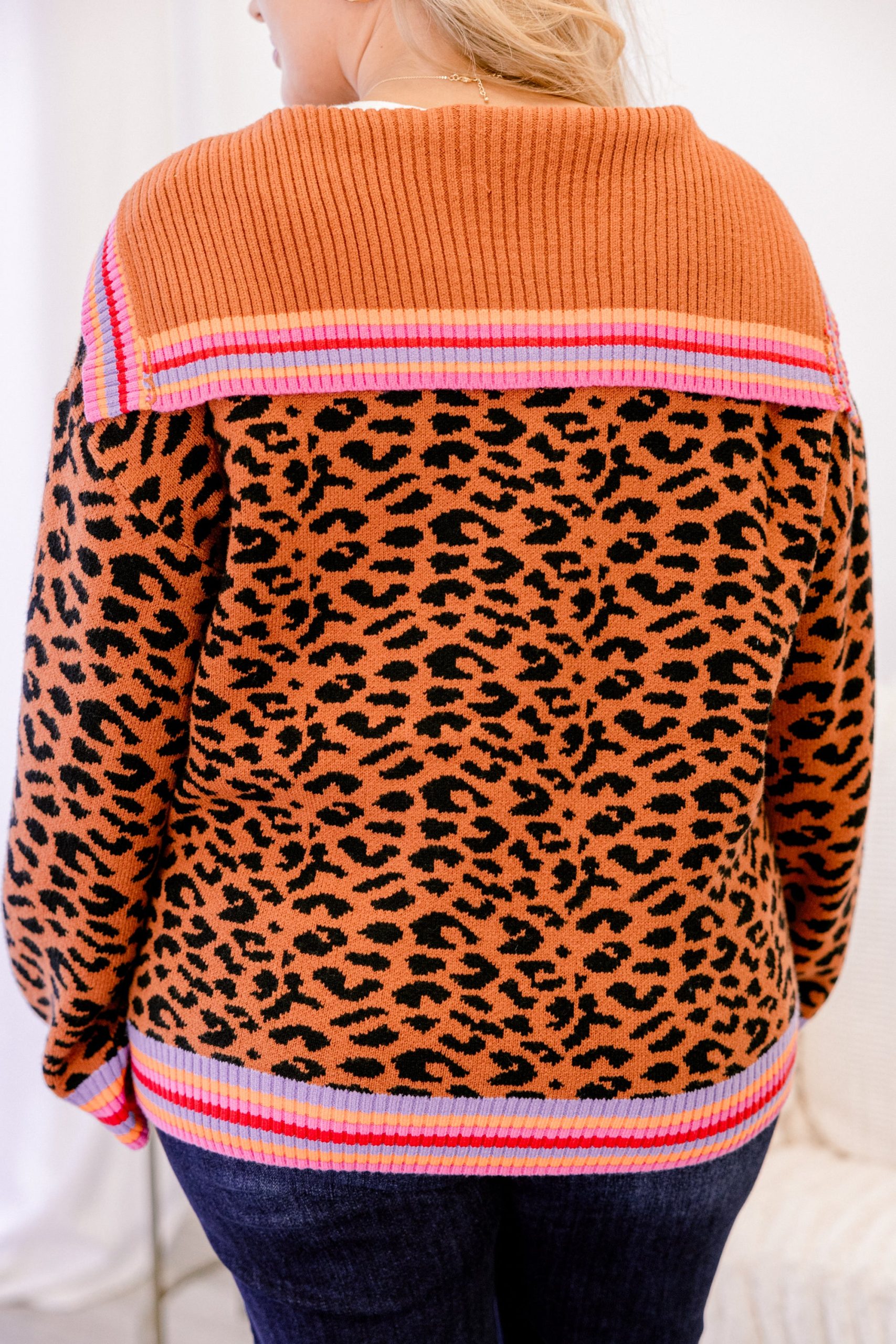 Smiling Through It All Sweater, Leopard Multi - Image 6