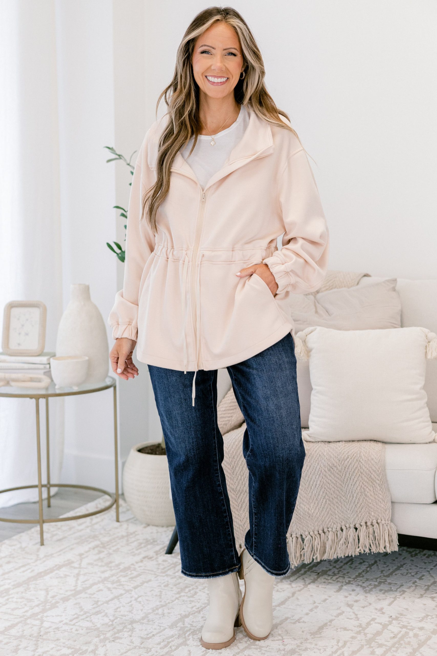 Step Up Jacket, Ivory - Image 2